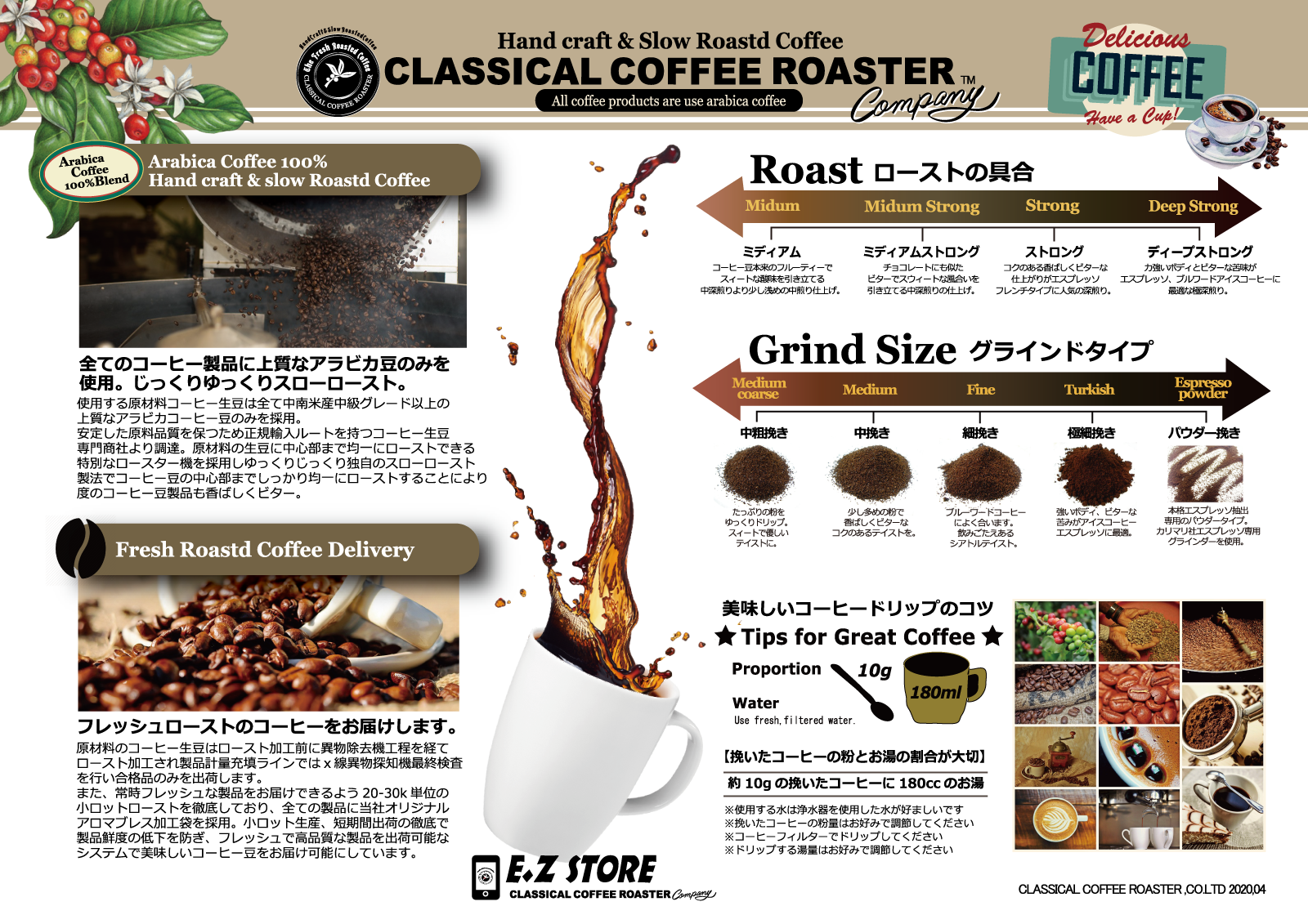 GUATEMALA Whole Coffee Bean 8.8oz グアテマラ250g 【豆または挽】 | クラシカルコーヒーロースター  オンラインショップ